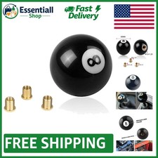 Universal Fit Black 8 Ball Gear Shift Knob With 3 Adapters For Manual Vehicles Universal Fit Black 8 Ball Gear Shift Knob With 3 Adapters For Manual Vehicles