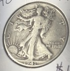 SILVER WALKING LIBERTY HALF DOLLAR, 1941-D, F-EF DETAILS, NICE CONDITION — photo 1