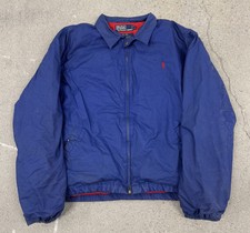 Vintage 90s Polo Ralph Lauren Puffer Jacket Sz Large Blue Red Down
