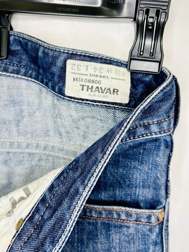 Diesel Thavar 3D Jeans Men’s Size 34x32 Dark Wash Slim Skinny Fit - Picture 7 of 18