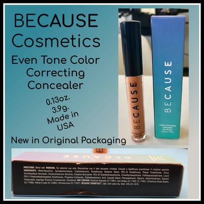 *NIB* Because Cosmetics Color Correcting Concealer Even Tone  0.13oz - Brightens
