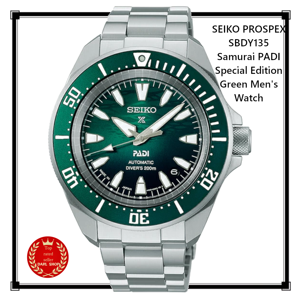 SEIKO PROSPEX SBDY135 Samurai PADI Special Edition Green Men's