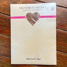 Vintage New Victoria's Secret Lasting Luxuries Control Top Pantyhose Nude Small
