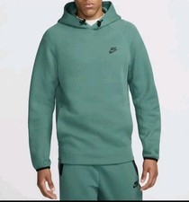 NEW Nike Sportswear Tech Fleece Men's Pullover Hoodie Bicoastal GREEN/Black