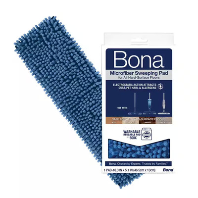 17 In. Microfiber Sweeping Pad for Multi-Surface Floors