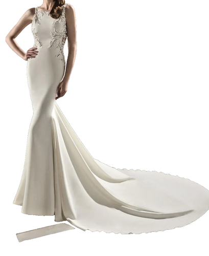 Atelier by Pronovias Hosta Brautkleid Kleid 10 Perlen Illusion modern 5.500 $