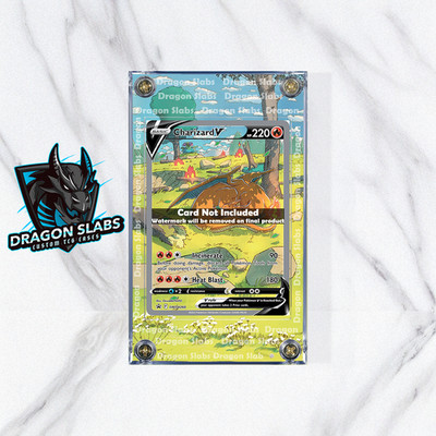 Pokemon Charizard V SWSH260 Promo Custom Display Case Slab