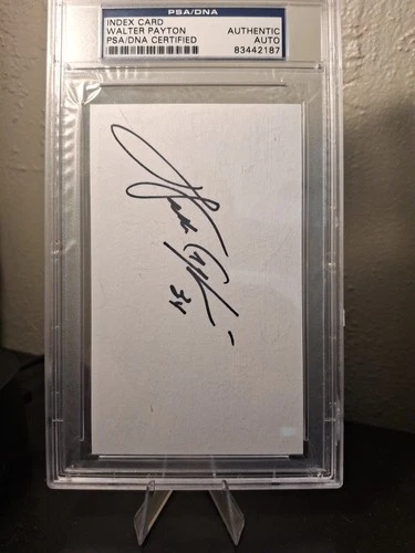Walter Payton Bears Autograph Black Ink PSA/DNA Certified Authentic HOF