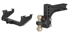 CURT Trailer Hitch Towing Kit Class 5 Receiver Adjustable Ball Mount 15803-45937