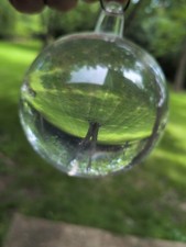 VTG Clear Crystal Ball Sphere 4" Diameter 13" Circumference Gazing Scrying Orb
