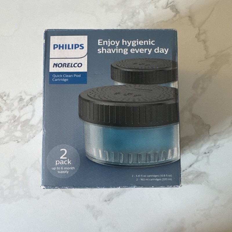 Philips Quick Clean Pod Cartridge 5.41 Fl Oz Pack of 2 Shaver Cleaning Solution