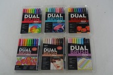 Tombow Dual Brush Pens Water-Based Marker Lot 6 Sets 60 Colors Multicolor