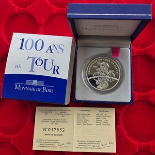 Frankreich 2003 Tour de France 100 Ans de Tour PP 1 5 Euro Silber Argent BE