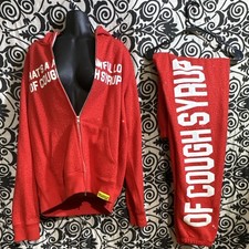 Thats a Awful Lot of Cough Syrup fully functional zip up sweater and sweatpants
