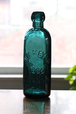 A.W. Meyer 1885 Savannah Ga.DeepTeal Hutchinson Soda Bottle