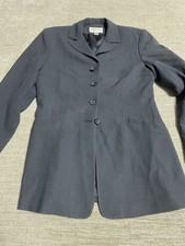Vintage BARAMI Blue Lined Blazer Women's Size 4 Made in USA Fitted 4 Buttons