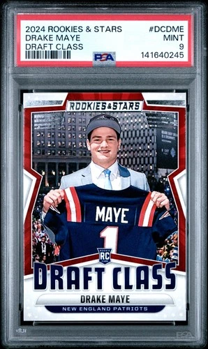 2024 PANINI ROOKIES & STARS DRAFT CLASS #DCDME DRAKE MAYE ROOKIE RC PSA 9