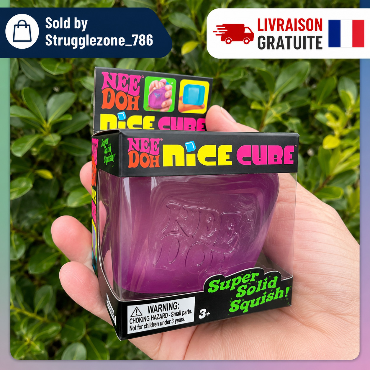 NeeDoh Nice Cube Sensory Stress Cube – Squishy Anxiety Relief Fidget Toy for Kid