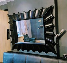 LARGE stylish MIRROR with a massive BLACK frame