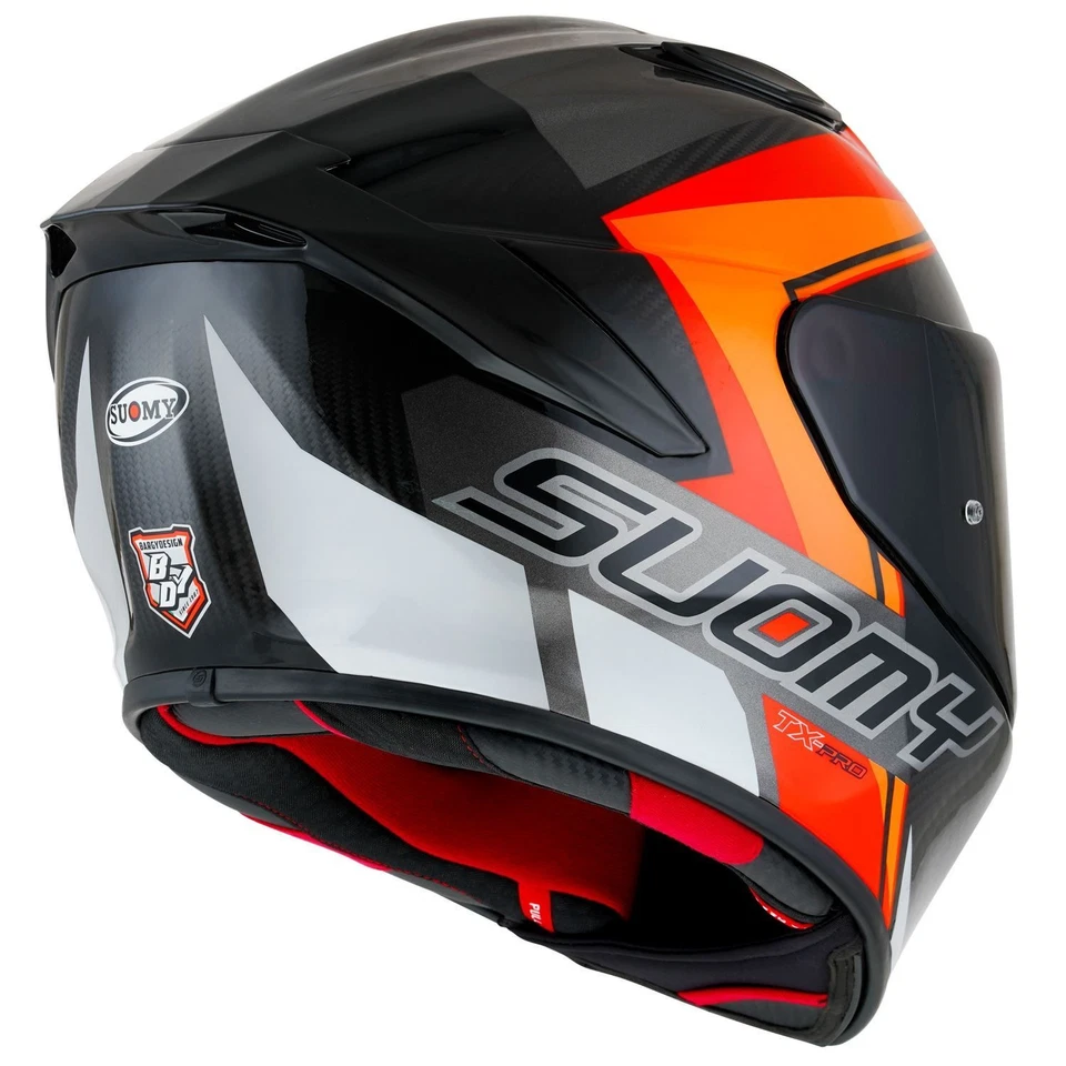 Casco de motocross de carbono Suomy TX-PRO naranja glamuroso - mediano KTTX0009-MD Foto 2 de 4