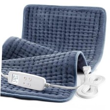 Heating Pad: 33 x 17 inches Electric Heating Pad for Back -Extra Grey Blue