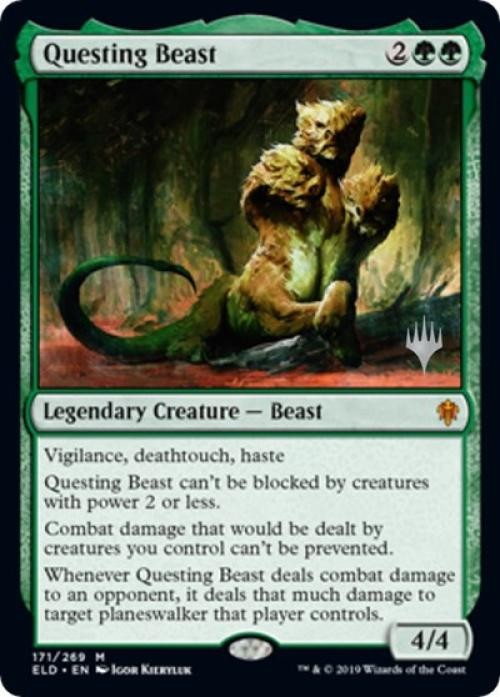 Questing Beast -Foil Light Play MTG Promo Pack: Throne of Eldraine