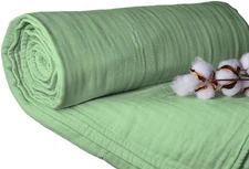 Sleep & Beyond 100% Organic Cotton Muslin Blanket
