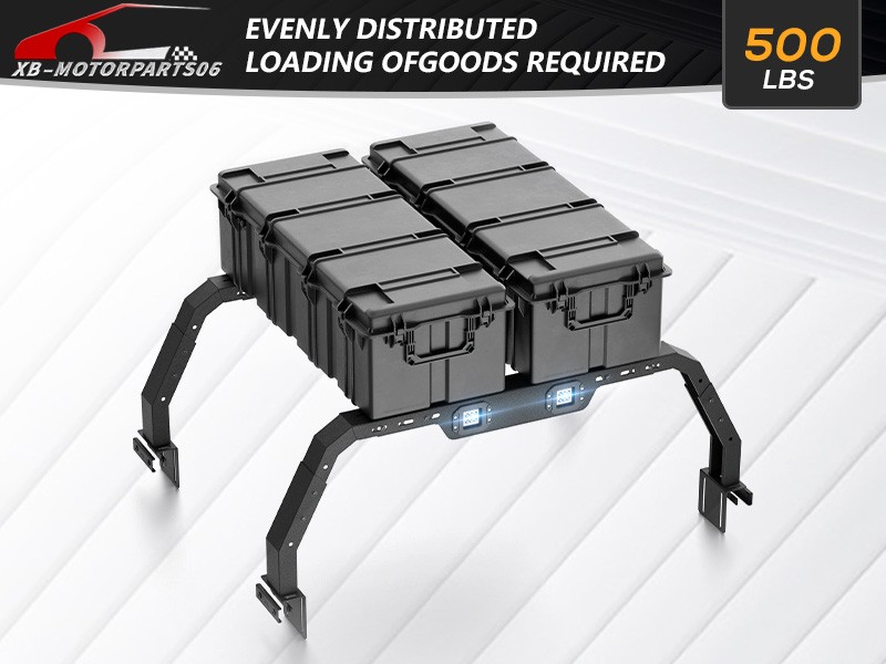 Overland Bed Racks Cargo Carrier with 2 × Led Light For 2022-2025 Ford Maverick