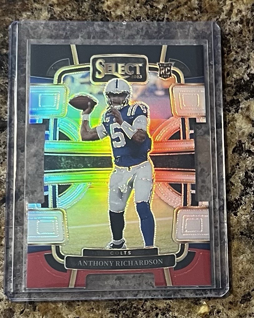 2023 Panini Select - Anthony Richardson #43 Black & Red Prizm Die-Cut (RC)