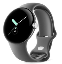 NEW Google Pixel Watch 1st Gen. LTE Unlocked Silver Case w/ Charcoal Active Band