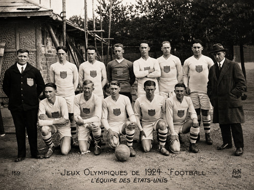 USA Soccer Team 1924 Football Olympic Games Paris AN Postcard Earliest known