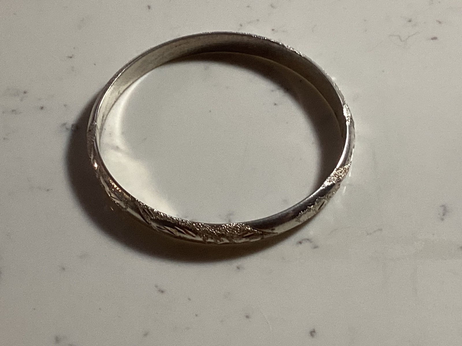 AUTHENTIC SIGNED STERLING SILVER ETCHED UNIQUE BA… - image 7