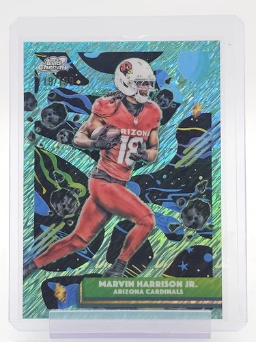 MARVIN HARRISON JR. 2025 TOPPS CHROME COSMIC AQUA EQUINOX /199 #3 Q4856