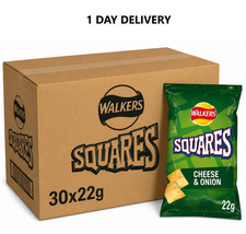 Walkers Crisps Squares Cheese & Onion Snacks 30x22g
