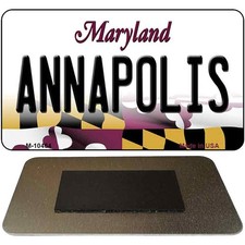 Annapolis Maryland State License Plate Tag Magnet M-10464 3.5" x 2" Magnet (M)