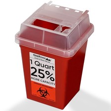 Sharps Container Home Use  Professional 1 Quart Biohazard Needle  Syringe