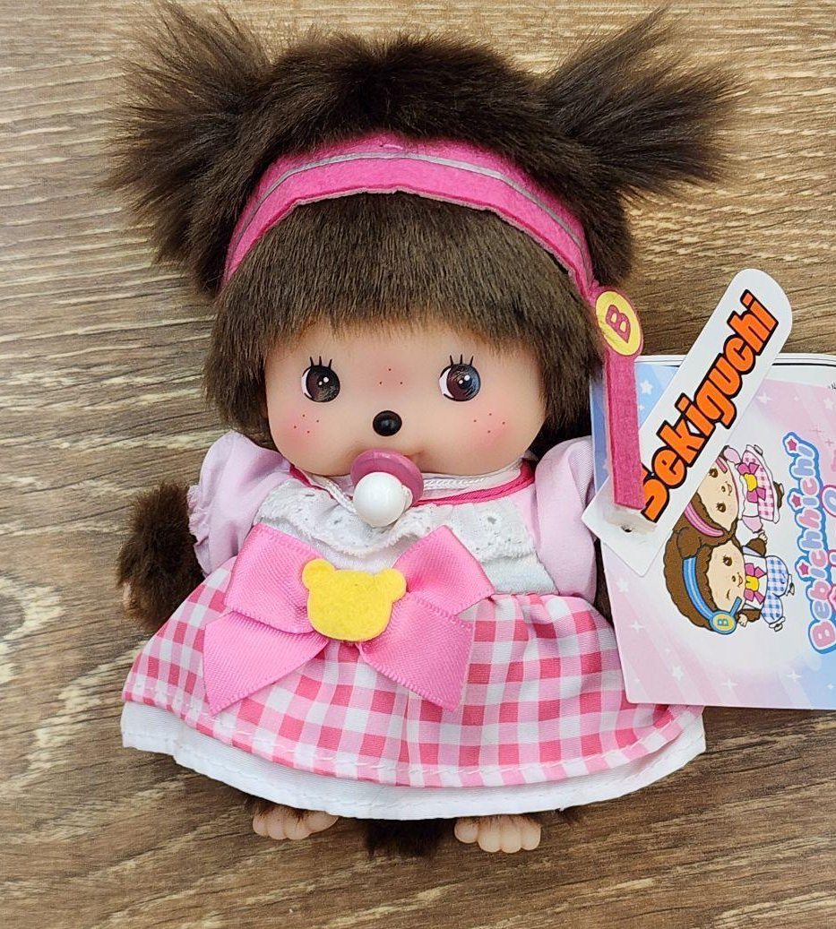 Monchhichi Idol Bebichhichi Girl Pink S size Plush Sekiguchi Japan