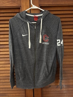 Colgate Lacrosse Nike Full Zip Lightweight Sweatshirt Player Issued #24 Size M