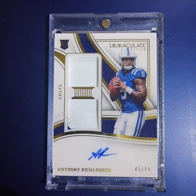 2023 Panini Immaculate  Rookie Patch Auto Anthony Richardson /99  MEM RC Colts