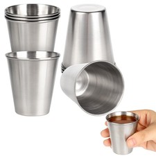 8pcs 2.3 Oz Stainless Steel Shot Glasses, 70ml Metal Cups, Stainless Steel Sh...