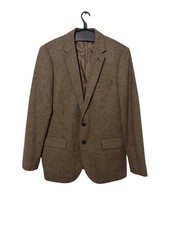 J. Crew Ludlow Men  s 42L Tan Herringbone Pattern Wool Blazer Suit Academia