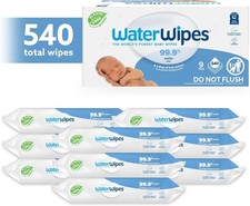 WaterWipes Original Baby Wipes, 99.9 Water, 3-In-1 Pack of 9 uncented.
