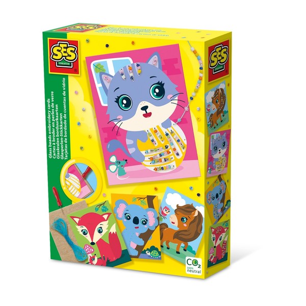 Ses Creative 14781 Glasperlen-Stickkarten - Kreatives Bastelset FüR Kinder Ab 5-image