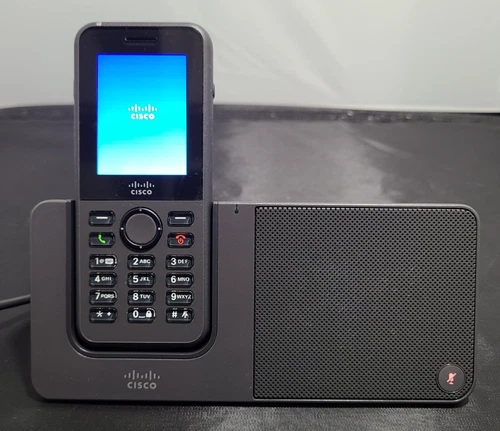 Cisco CP-8821 Wireless IP Phone CP-DSKCH-8821 Station, Pwr Adapter, 3 New Batt