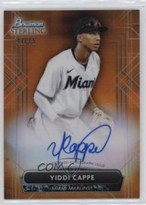2022 Bowman Sterling Prospect Orange Refractor 41/75 Yiddi Cappe #PA-YC Auto ob9