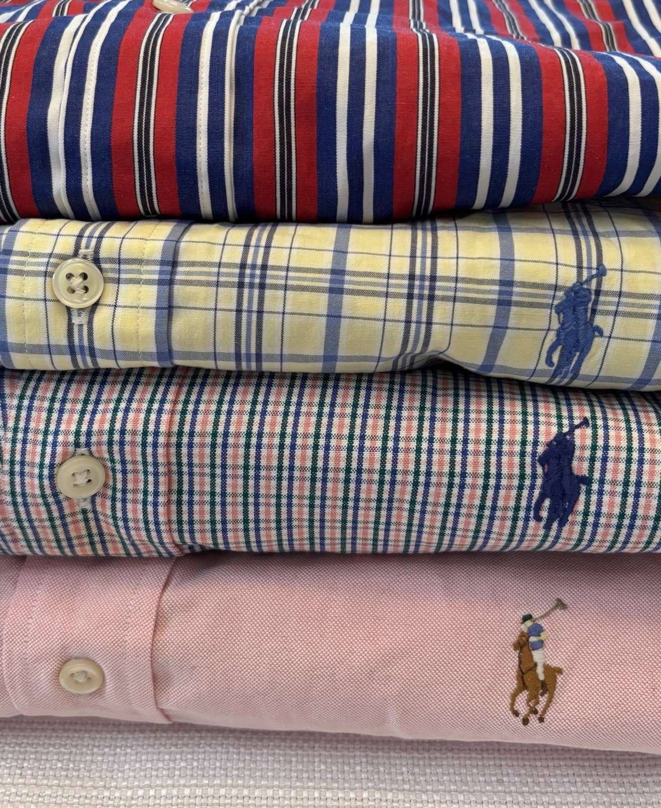 VTG 90’s Polo Ralph Lauren Men’s Large Classic Fit Long Sleeve Bundle Lot of 4