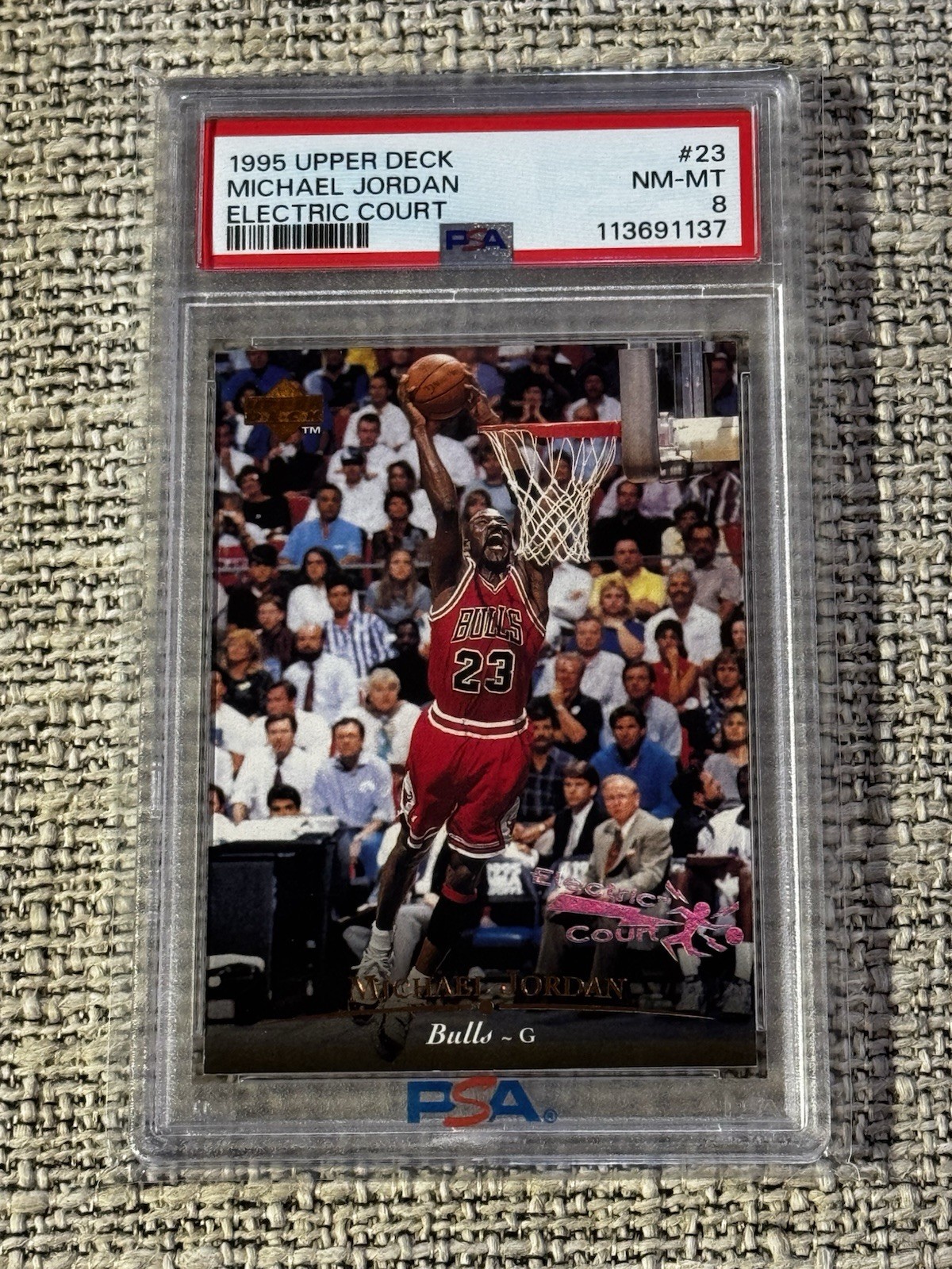 1995 Upper Deck Michael Jordan Electric Court #23 PSA 8 NM-MT Chicago Bulls UD