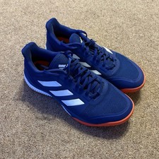 Adidas Stabil Bounce Court Shoes - Blue, UK Size 8.5
