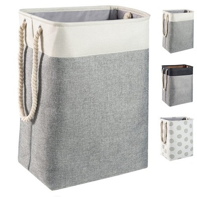 BrilliantJo 78L großer Wäschekorb, faltbares Waschbecken mit 78L, 78l beige+grau 