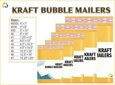Kraft Bubble Mailers Padded Self Seal Shipping Bags Envelopes Multiple Sizes